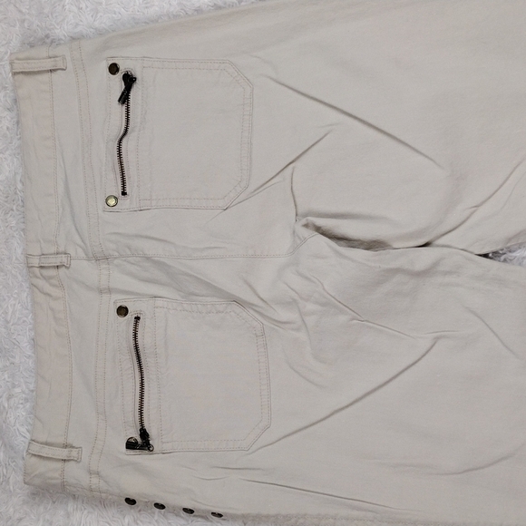 Spanner Five Pocket Mid Rise Straight Leg Beige Light Weight Pants - Picture 11 of 14